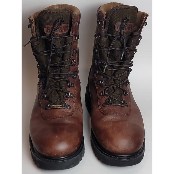 Rocky Ranger Gore-tex Men's Waterproof Brown Leather Hiking‎ Work BootsSize 8M
